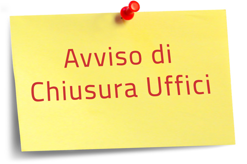 Avviso chiusura Ufficio Tecnico